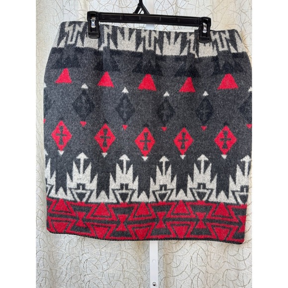 Vintage 90s "The Last Best Place"‎ Wool Blend Southwestern Skirt Plus Size 16 - Picture 3 of 9